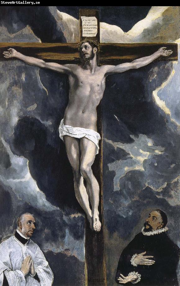 El Greco The Crucifixion with two donors